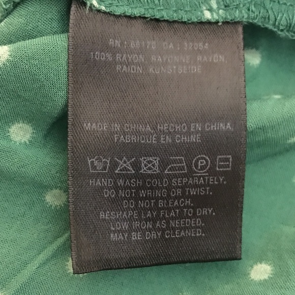 Medium Maeve Anthropologie Green Polka Dot Top - Picture 8 of 8